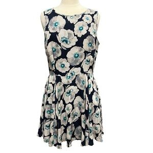 Maison Jules Floral Fit & Flare Mini Dress Size XL